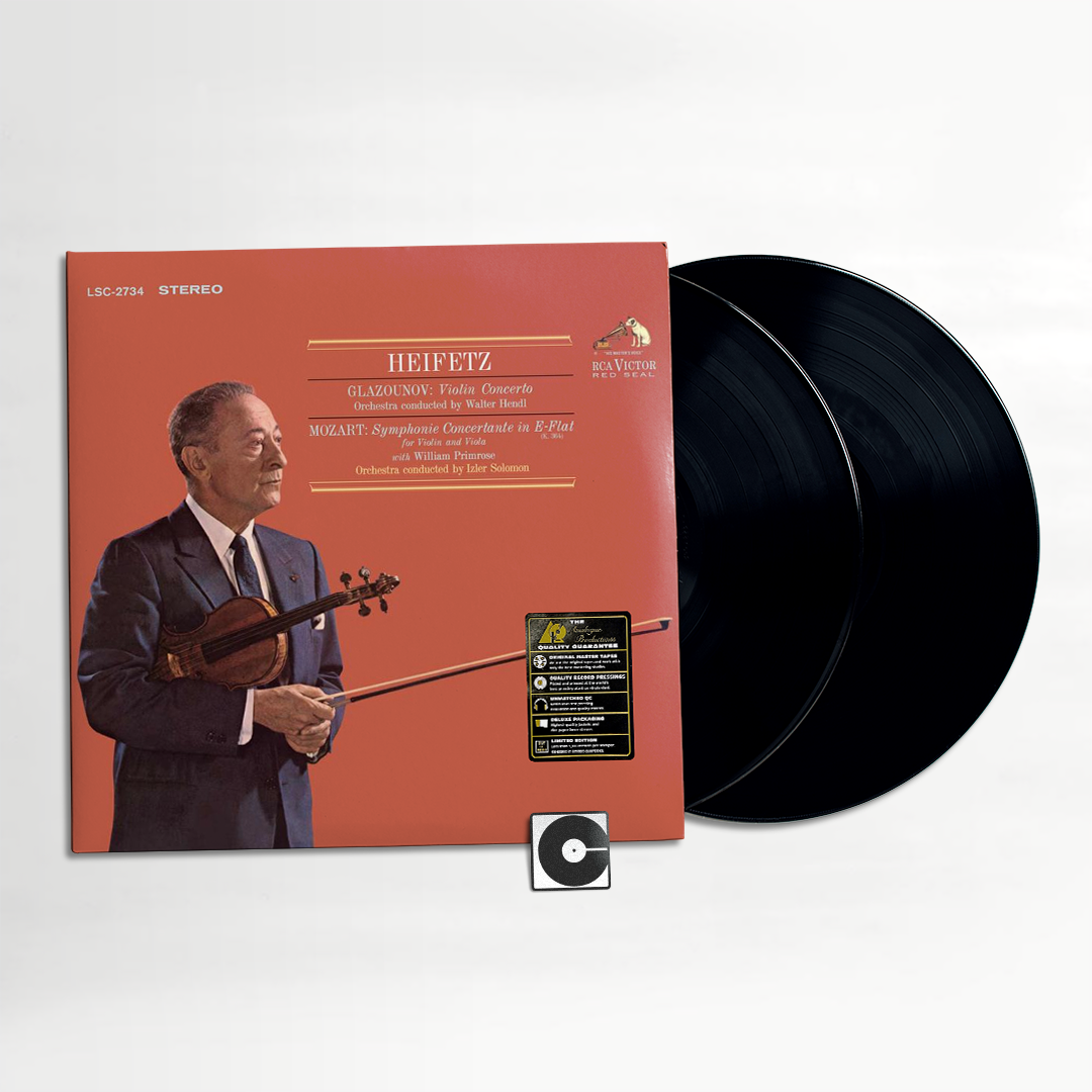 Jascha Heifetz, Walter Hendl, Izler Solomon, William Primrose - "Glazounov: Violin Concerto / Mozart: Symphonie Concertante in E-Flat" Analogue Productions
